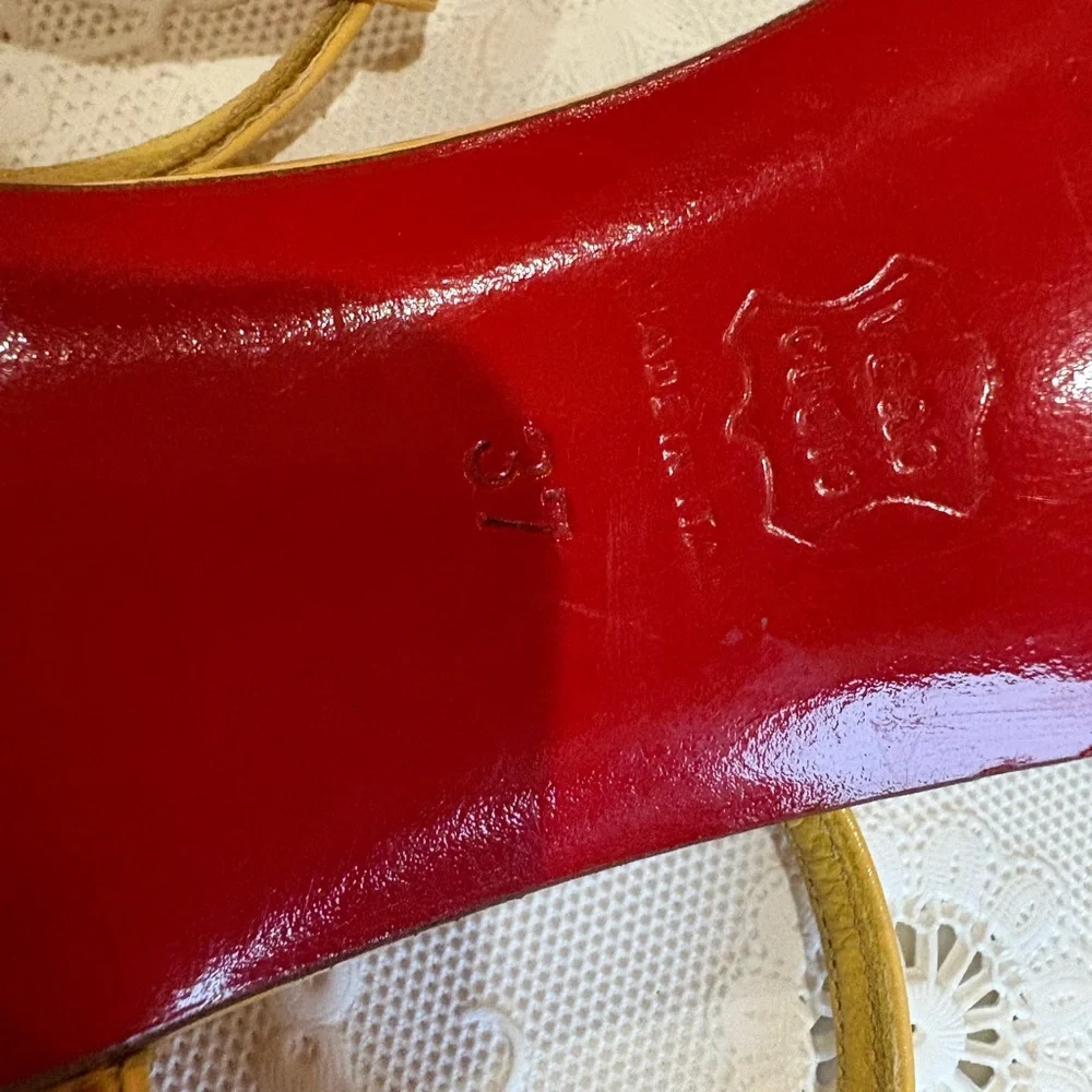 Christian Louboutin Yellow Strappy Sandals - Picture 8 of 11